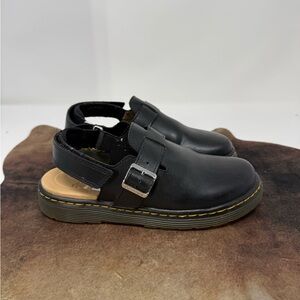 NWOT Dr. Martens Junior Jorgie Leather Slingback Mules Sz 4M/5L  (ELDOHK)